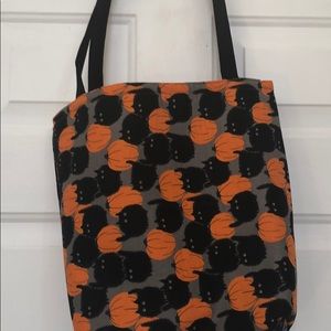 Halloween tote bag, Black 🐱 cats and pumpkin 🎃